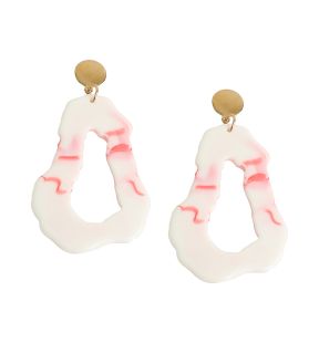 SOHIBoucles d'oreilles pendantes en marbre blanc femme