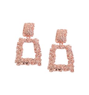 SOHI Boucles d'oreilles pendantes corrodées en or rose pour femme