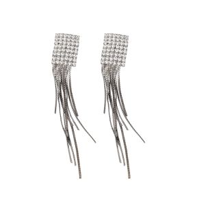 SOHI Boucles d'oreilles pendantes argentées pour femme