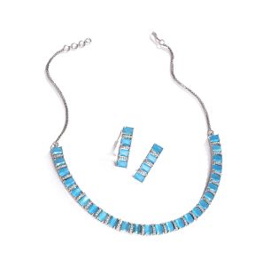 SOHI Ensemble de bijoux bleus pour femmes