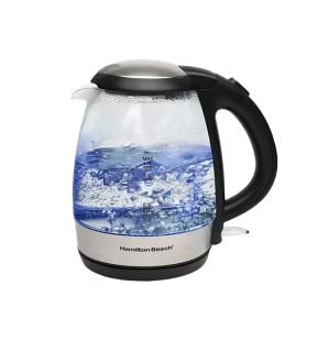 Hamilton Beach - Bouilloire Électrique en Verre, Capacité de 1.2 Litres, 1500 Watts