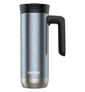 Contigo - Tasse de Voyage en Acier Inoxydable, Isotherme, Système SnapSeal, Capacité de 20oz, Bleu