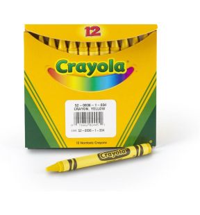 Crayons en vrac Crayola 12 unités jaune