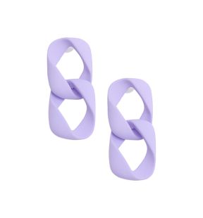 SOHI Boucles d'oreilles pendantes à maillons de chaîne lilas pour femmes