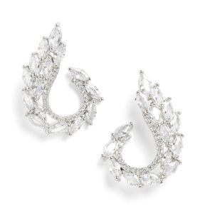 SOHI Boucles d'oreilles pendantes argentées pour femme