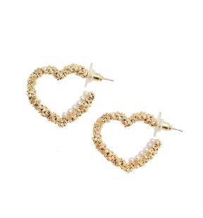 SOHI Boucles d'oreilles créoles cœur pour femme