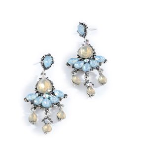 SOHI Boucles d'oreilles pendantes bleues pour femme