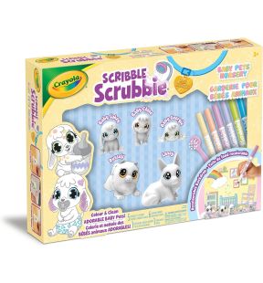 Ensemble de jeu Crayola Scribble Scrubbie Bébés Animaux de la nurserie