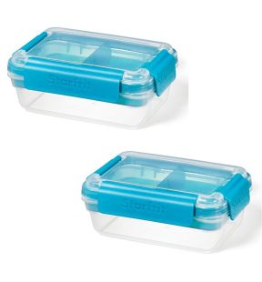 LocknLock - Ensemble de 2 Contenants Bento EasyLunch, Capacité de 946mL, Bleu