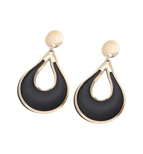 SOHIBoucles d'oreilles pendantes contrastées femme de coloris noir