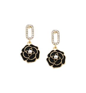 SOHI Boucles d'oreilles pendantes roses pour femmes