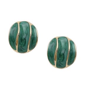 SOHI Boucles d'oreilles clous en émail vert femme