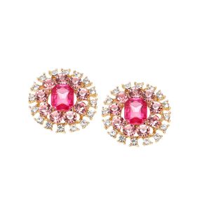 SOHI Boucles d'oreilles à tige rose pour femme