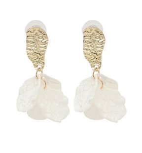 SOHIBoucles d'oreilles pendantes à dents blanches femme