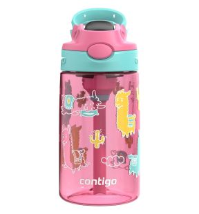 Contigo - Bouteille d'eau Pour Enfant, Couvercle Anti-fuite, Capacité de 414ml, Motif d'alpaga