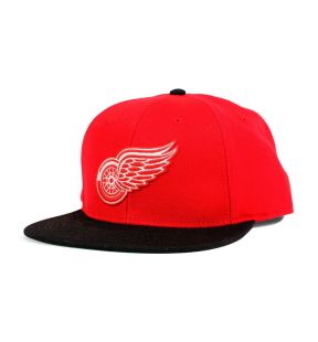 Detroit Red Wings - Casquette à pression deux tons réplique vintage en laine American Needle LNH