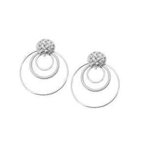 SOHI Boucles d'oreilles pendantes circulaires pour femme