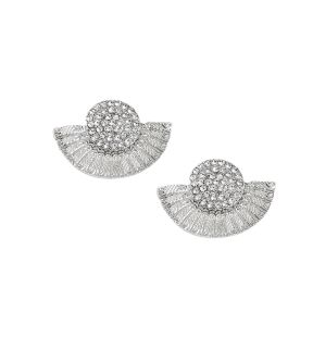 SOHI Boucles d'oreilles pendantes en forme d'éventail embellies pour femmes