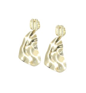 SOHI Boucles d'oreilles pendantes dentelées dorées pour femmes