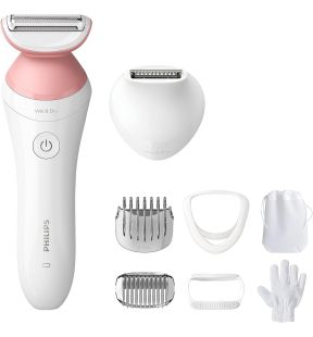 Philips - Rasoir Sans-Fil pour Femme Série 6000, Pour Peau Sèche ou Humide, Rose