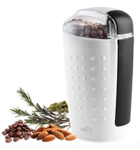 Hauz ACG326 Moulin Électrique pour Café Épices et Fines Herbes Blanc