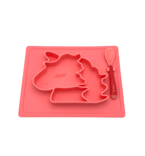 Assiette compartimentée en silicone Tootsie B, licorne | 05047