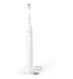 Philips - Brosse à Dent Électrique Rechargeable Sonicare 4100 avec Capteur de Pression, Blanc