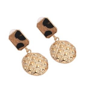 SOHI Boucles d'oreilles pendantes géométriques dorées pour femmes