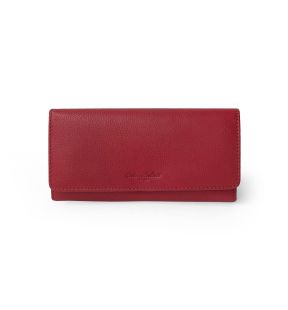 Porte-monnaie pour femme en cuir véritable avec poche à soufflet