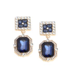 SOHI Boucles d'oreilles pendantes bleues pour femme