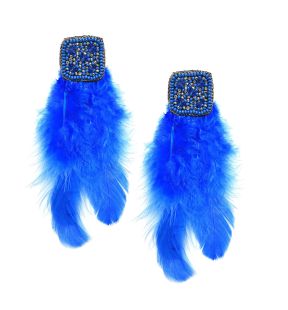 SOHI Boucles d'oreilles pendantes bleues pour femme