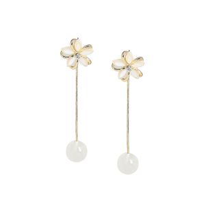 SOHI Boucles d'oreilles pendantes blanches pour femmes