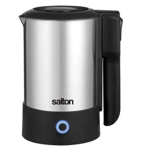 Salton JK2035 Bouilloire de Voyage Compact avec Cordon Rétractable 600ml Acier Inoxydable