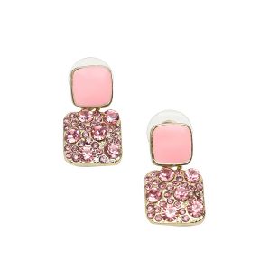 SOHI Boucles d'oreilles à tige rose pour femme