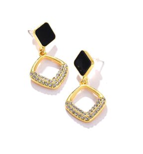 SOHI Boucles d'oreilles pendantes noires pour femmes