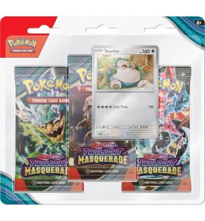 Pokémon  BLISTER DE 3 PAQUETS MASCARADE CRÉPUSCULAIRE - Ronflex