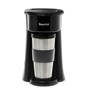 Starfrit - Cafetière à Portion Individuelle, Base antidérapante, Compact, Noir