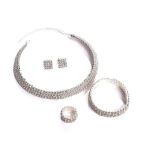 SOHI Ensemble de bijoux couleur argent pour femme