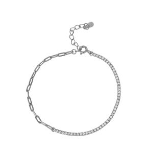 Bracelet en zircon cubique 5 A avec maillons