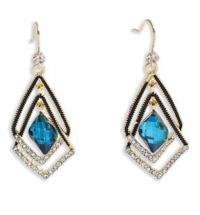 SOHI Boucles d'oreilles pendantes en forme de losange pour femme