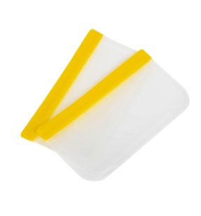 Lot de 2 sacs réutilisables en silicone Luciano 8-1/4 x 4-1/2 pouces | 80601