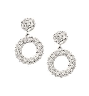 SOHI Boucles d'oreilles pendantes en argent corrodé pour femme