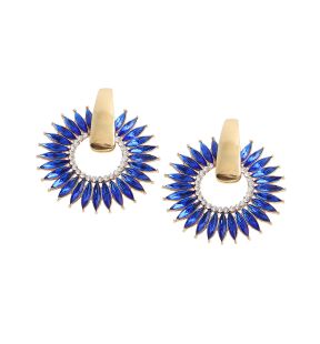 SOHI Boucles d'oreilles pendantes bleues pour femme