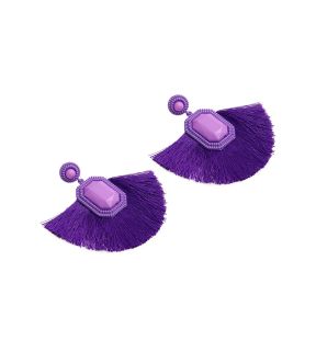 SOHI Boucles d'oreilles pendantes violettes pour femme