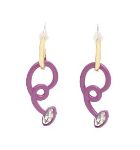 SOHIBoucles d'oreilles pendantes abstraites violettes femme