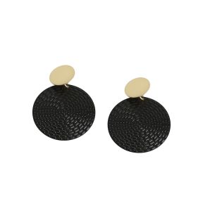 SOHIBoucles d'oreilles pendantes contrastées femme de coloris noir