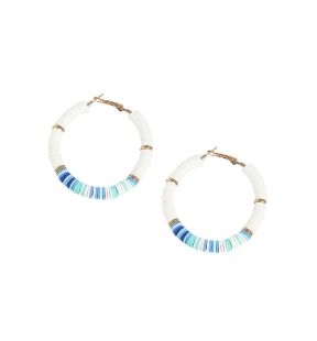 SOHI Boucles d'oreilles créoles Beachy pour femme