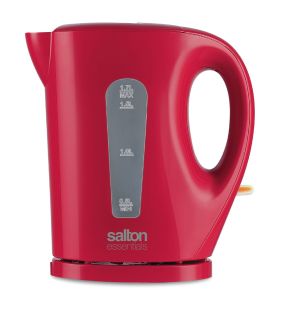 Salton Essentials EJK1821R - Bouilloire Électrique Sans-Fil, Capacité de 1.7 Litre, Rouge