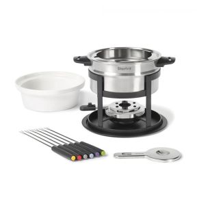 Starfrit - Ensemble à Fondue 3 en 1, Capacité de 1.6L, 12 Morceaux, Acier Inoxydable