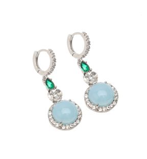 SOHI Boucles d'oreilles pendantes circulaires pour femme